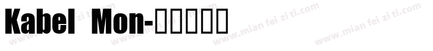 Kabel Mon字体转换